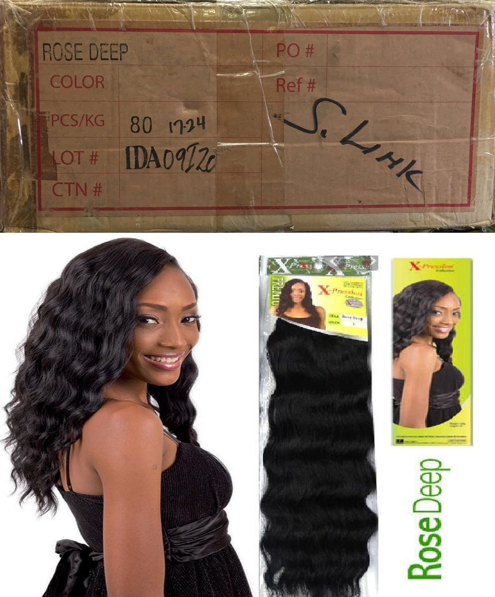 Wholesale Xpression Rose Deep Weave on Synthetic Hair Extensions. Wendkunibeauty