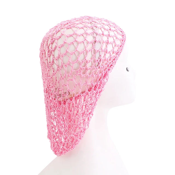 Handmade Crochet Hair Snood With Elastic Band Mesh Head Cover Hair Net Wrap