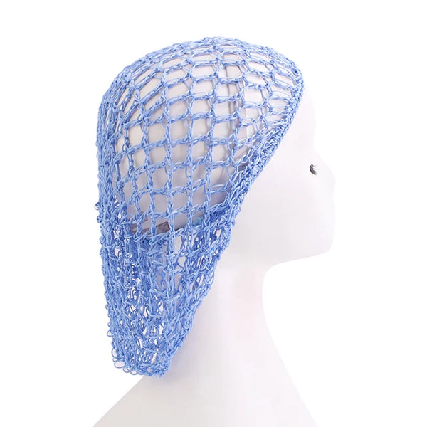 Handmade Crochet Hair Snood With Elastic Band Mesh Head Cover Hair Net Wrap