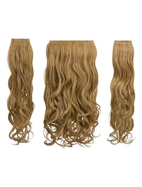 💇‍♀️ 20” Curly Clip-In Hair Extensions – Heat-Resistant Synthetic Fibre (3-Piece Set)