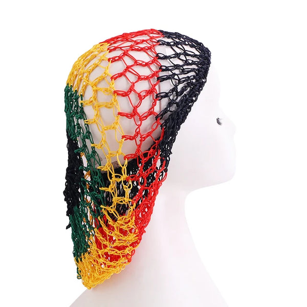 Handmade Crochet Hair Snood With Elastic Band Mesh Head Cover Hair Net Wrap