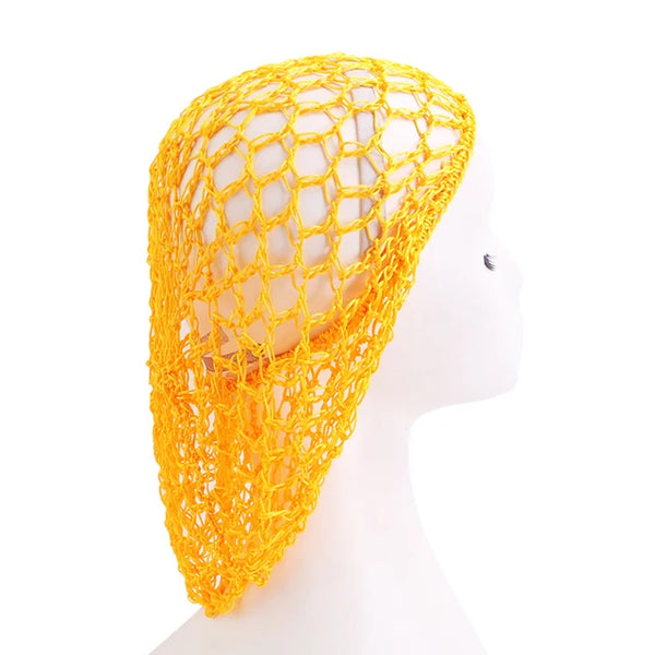 Handmade Crochet Hair Snood With Elastic Band Mesh Head Cover Hair Net Wrap