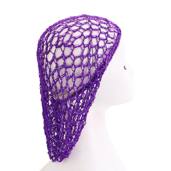 Handmade Crochet Hair Snood With Elastic Band Mesh Head Cover Hair Net Wrap