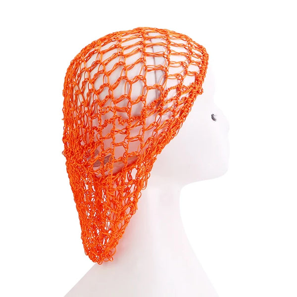 Handmade Crochet Hair Snood With Elastic Band Mesh Head Cover Hair Net Wrap