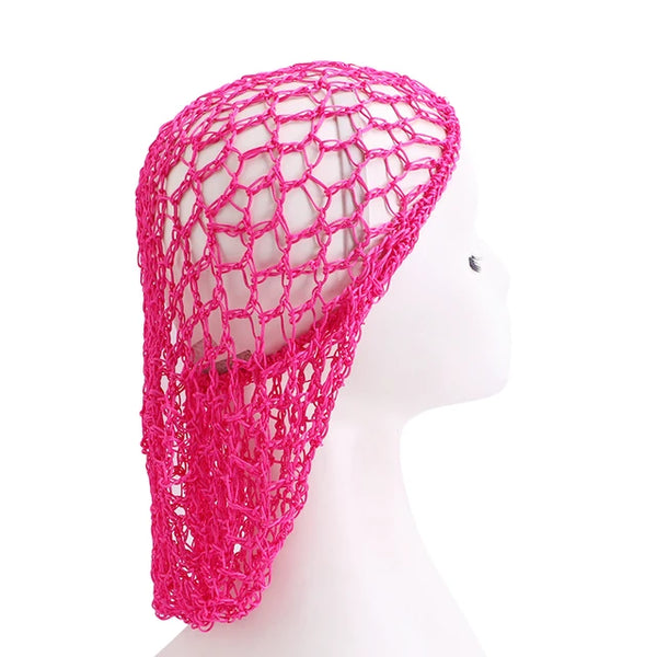 Handmade Crochet Hair Snood With Elastic Band Mesh Head Cover Hair Net Wrap