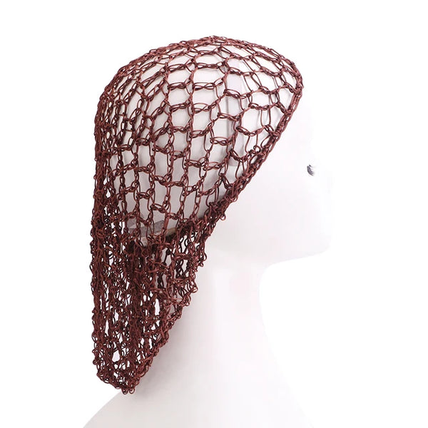Handmade Crochet Hair Snood With Elastic Band Mesh Head Cover Hair Net Wrap