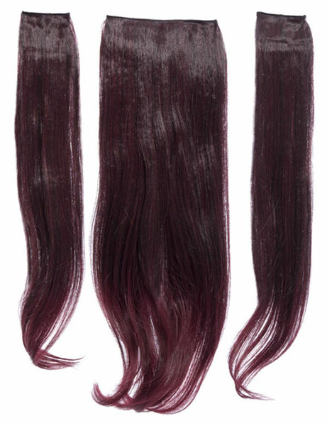 💇‍♀️ 24" Straight Clip-In Hair Extensions – Heat-Resistant Synthetic Fibre (3-Piece Set)