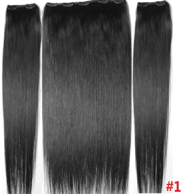 Wendkuni Beauty 100% Remy Human Hair Clip in Extension three Piece straight 20 inch 120g