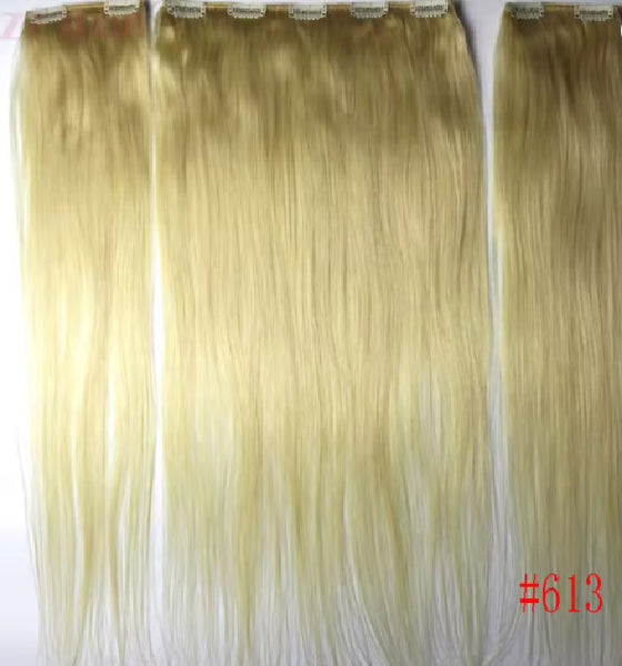 Wendkuni Beauty 100% Remy Human Hair Clip in Extension three Piece straight 20 inch 120g