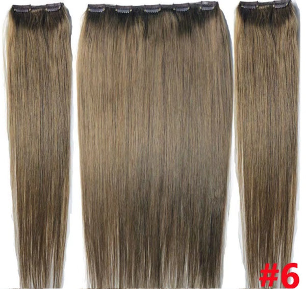 Wendkuni Beauty 100% Remy Human Hair Clip in Extension three Piece straight 20 inch 120g