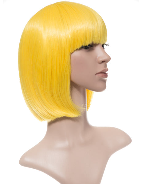 SHORT COLOURFUL BOB STYLE PARTY WIG VARIOUS COLOURS