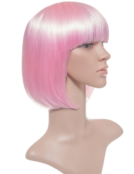 SHORT COLOURFUL BOB STYLE PARTY WIG VARIOUS COLOURS