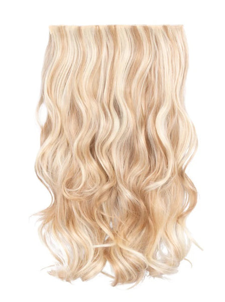 💇‍♀️20" Highlighted Curly Clip in Hair Extensions - Heat-Resistant Synthetic Fibre (1-Piece Set)