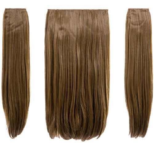 💇‍♀️ 24" Straight Clip-In Hair Extensions – Heat-Resistant Synthetic Fibre (3-Piece Set)