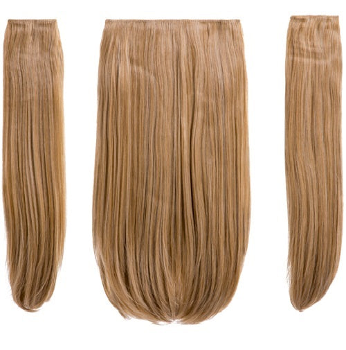 💇‍♀️ 24" Straight Clip-In Hair Extensions – Heat-Resistant Synthetic Fibre (3-Piece Set)