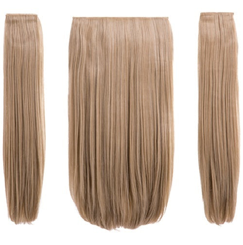 💇‍♀️ 24" Straight Clip-In Hair Extensions – Heat-Resistant Synthetic Fibre (3-Piece Set)