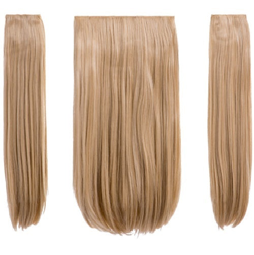 💇‍♀️ 24" Straight Clip-In Hair Extensions – Heat-Resistant Synthetic Fibre (3-Piece Set)