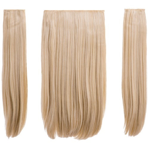 💇‍♀️ 24" Straight Clip-In Hair Extensions – Heat-Resistant Synthetic Fibre (3-Piece Set)