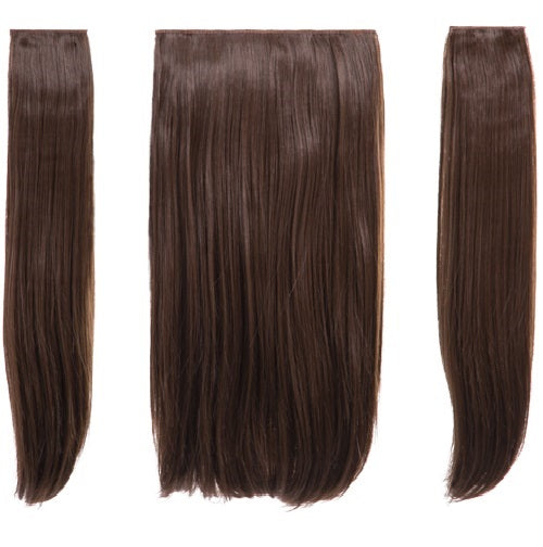 💇‍♀️ 24" Straight Clip-In Hair Extensions – Heat-Resistant Synthetic Fibre (3-Piece Set)