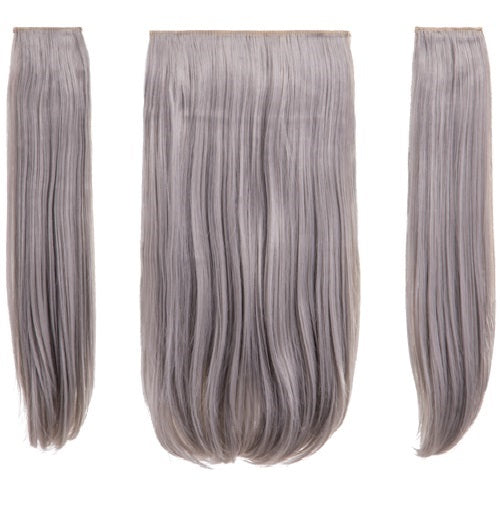 💇‍♀️ 24" Straight Clip-In Hair Extensions – Heat-Resistant Synthetic Fibre (3-Piece Set)