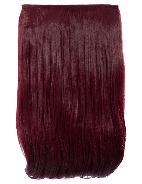 💇‍♀️ 24" Straight Clip-In Hair Extensions – Heat-Resistant Synthetic Fibre (1-Piece Set)