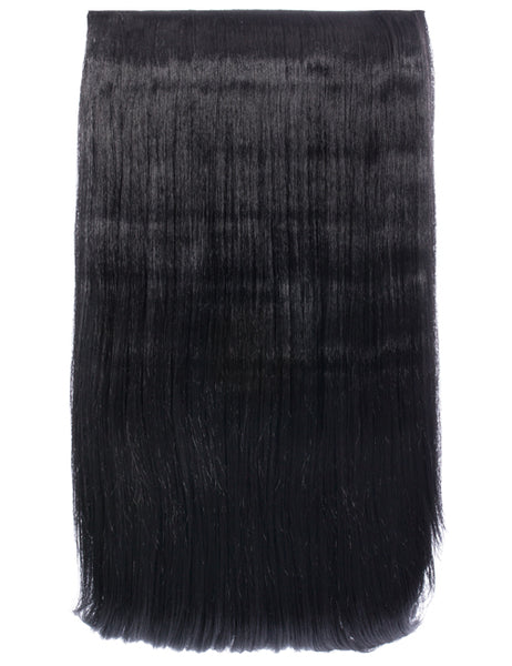 💇‍♀️ 24" Straight Clip-In Hair Extensions – Heat-Resistant Synthetic Fibre (1-Piece Set)