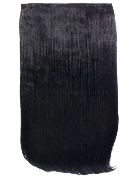 💇‍♀️ 24" Straight Clip-In Hair Extensions – Heat-Resistant Synthetic Fibre (1-Piece Set)