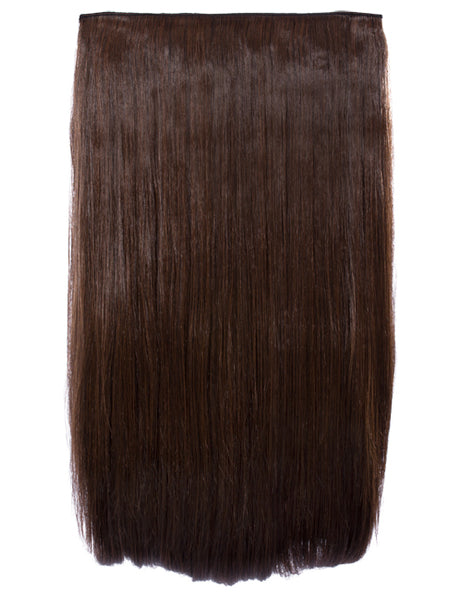 💇‍♀️ 24" Straight Clip-In Hair Extensions – Heat-Resistant Synthetic Fibre (1-Piece Set)