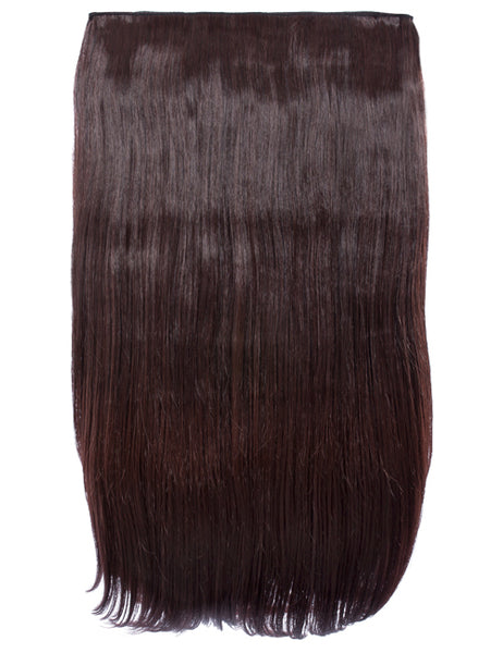 💇‍♀️ 24" Straight Clip-In Hair Extensions – Heat-Resistant Synthetic Fibre (1-Piece Set)