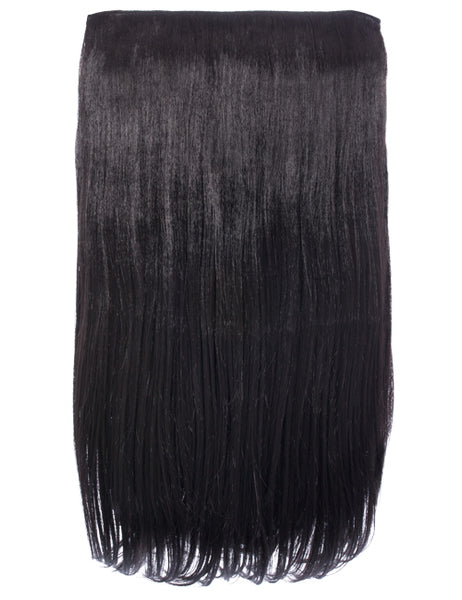💇‍♀️ 24" Straight Clip-In Hair Extensions – Heat-Resistant Synthetic Fibre (1-Piece Set)