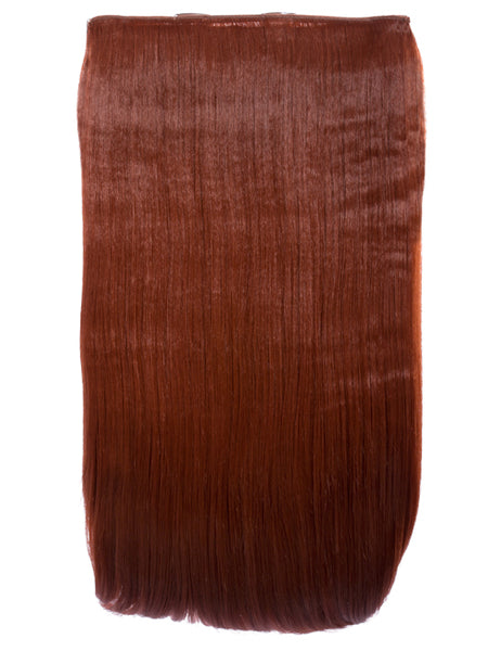 💇‍♀️ 24" Straight Clip-In Hair Extensions – Heat-Resistant Synthetic Fibre (1-Piece Set)