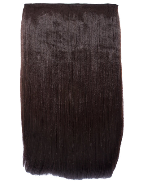 💇‍♀️ 24" Straight Clip-In Hair Extensions – Heat-Resistant Synthetic Fibre (1-Piece Set)