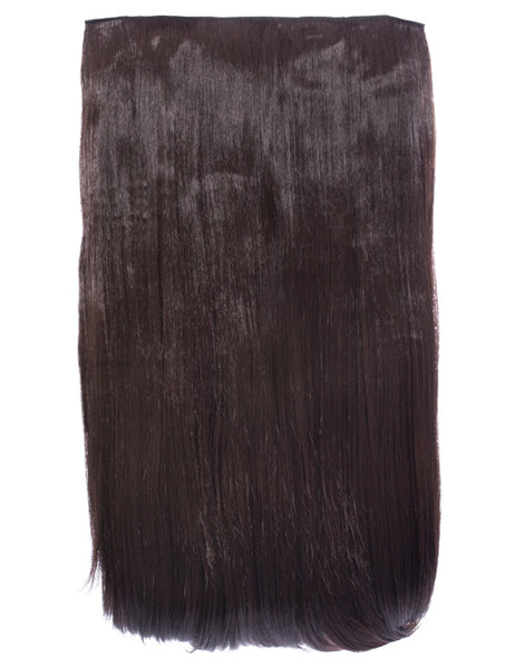 💇‍♀️ 24" Straight Clip-In Hair Extensions – Heat-Resistant Synthetic Fibre (1-Piece Set)
