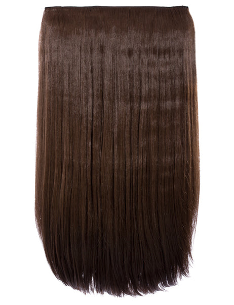 💇‍♀️ 24" Straight Clip-In Hair Extensions – Heat-Resistant Synthetic Fibre (1-Piece Set)