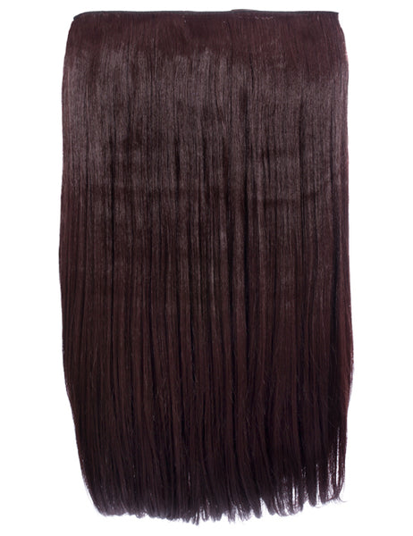 💇‍♀️ 24" Straight Clip-In Hair Extensions – Heat-Resistant Synthetic Fibre (1-Piece Set)