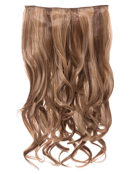 180g Streak Highlighted One Piece/Weft Curly Clip-in Extensions