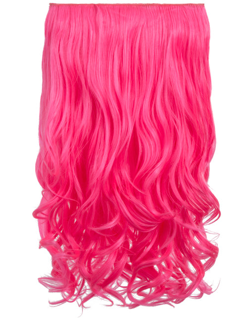 💇‍♀️ 20” Curly Vibrant Colour Clip-In Hair Extensions – Heat-Resistant Synthetic Fibre (1-Piece Set)