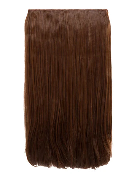 💇‍♀️ 24" Straight Clip-In Hair Extensions – Heat-Resistant Synthetic Fibre (1-Piece Set)