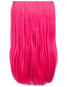 💇‍♀️ 24” Straight Vibrant Colour Clip-In Hair Extensions – Heat-Resistant Synthetic Fibre (1-Piece Set)
