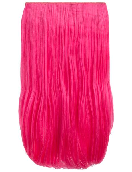 💇‍♀️ 24” Straight Vibrant Colour Clip-In Hair Extensions – Heat-Resistant Synthetic Fibre (1-Piece Set)