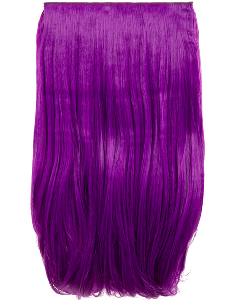 💇‍♀️ 24” Straight Vibrant Colour Clip-In Hair Extensions – Heat-Resistant Synthetic Fibre (1-Piece Set)