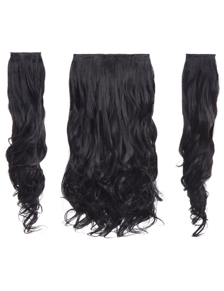 💇‍♀️ 20” Curly Clip-In Hair Extensions – Heat-Resistant Synthetic Fibre (3-Piece Set)