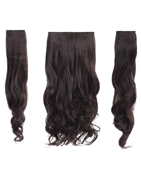 💇‍♀️ 20” Curly Clip-In Hair Extensions – Heat-Resistant Synthetic Fibre (3-Piece Set)
