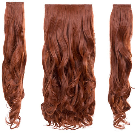 💇‍♀️ 20” Curly Clip-In Hair Extensions – Heat-Resistant Synthetic Fibre (3-Piece Set)