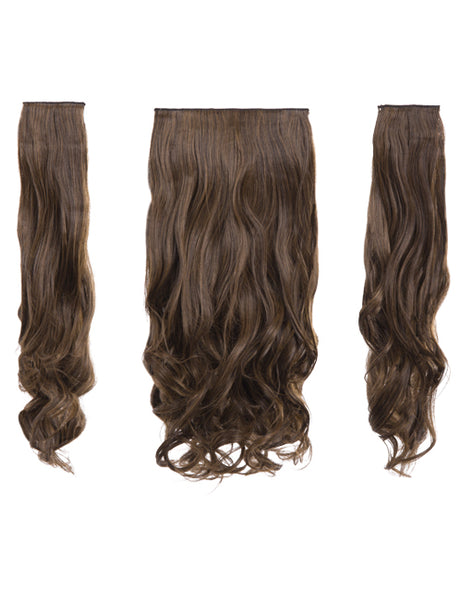 💇‍♀️ 20” Curly Clip-In Hair Extensions – Heat-Resistant Synthetic Fibre (3-Piece Set)