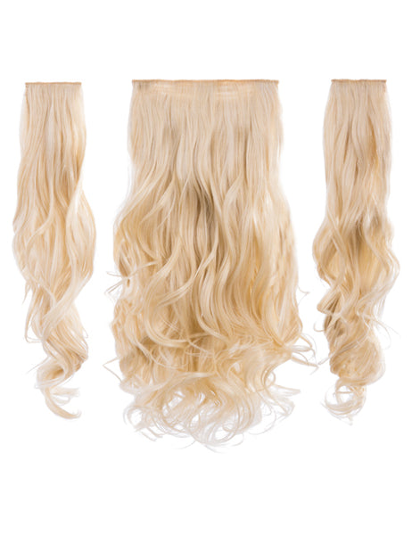 💇‍♀️ 20” Curly Clip-In Hair Extensions – Heat-Resistant Synthetic Fibre (3-Piece Set)