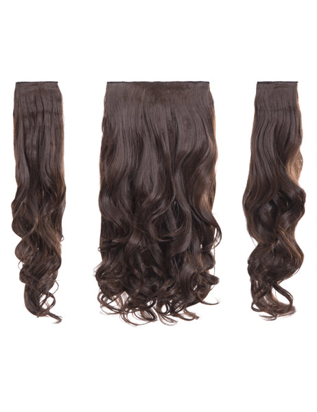 💇‍♀️ 20” Curly Clip-In Hair Extensions – Heat-Resistant Synthetic Fibre (3-Piece Set)
