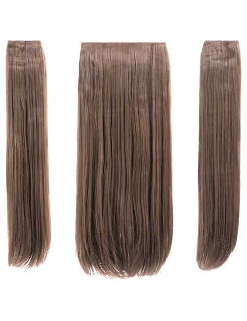 💇‍♀️ 24" Straight Clip-In Hair Extensions – Heat-Resistant Synthetic Fibre (3-Piece Set)
