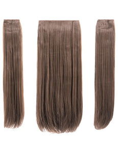 💇‍♀️ 24" Straight Clip-In Hair Extensions – Heat-Resistant Synthetic Fibre (3-Piece Set)