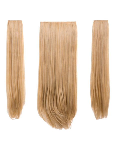 💇‍♀️ 24" Straight Clip-In Hair Extensions – Heat-Resistant Synthetic Fibre (3-Piece Set)
